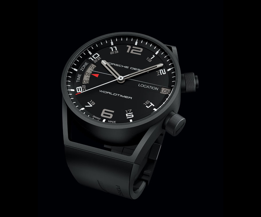 Porsche Design World Timer Black Titanium Watch